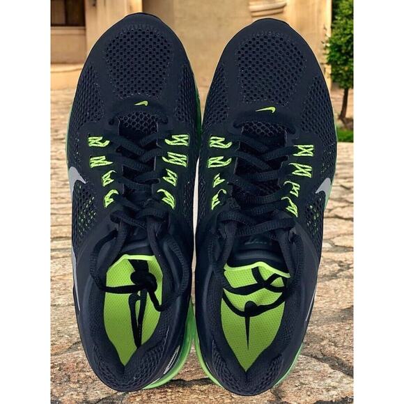 Nike Air Max 2013 Classic Black Volt Kids Size 7Y Shoes New In Box Fast Ship - Picture 7 of 9